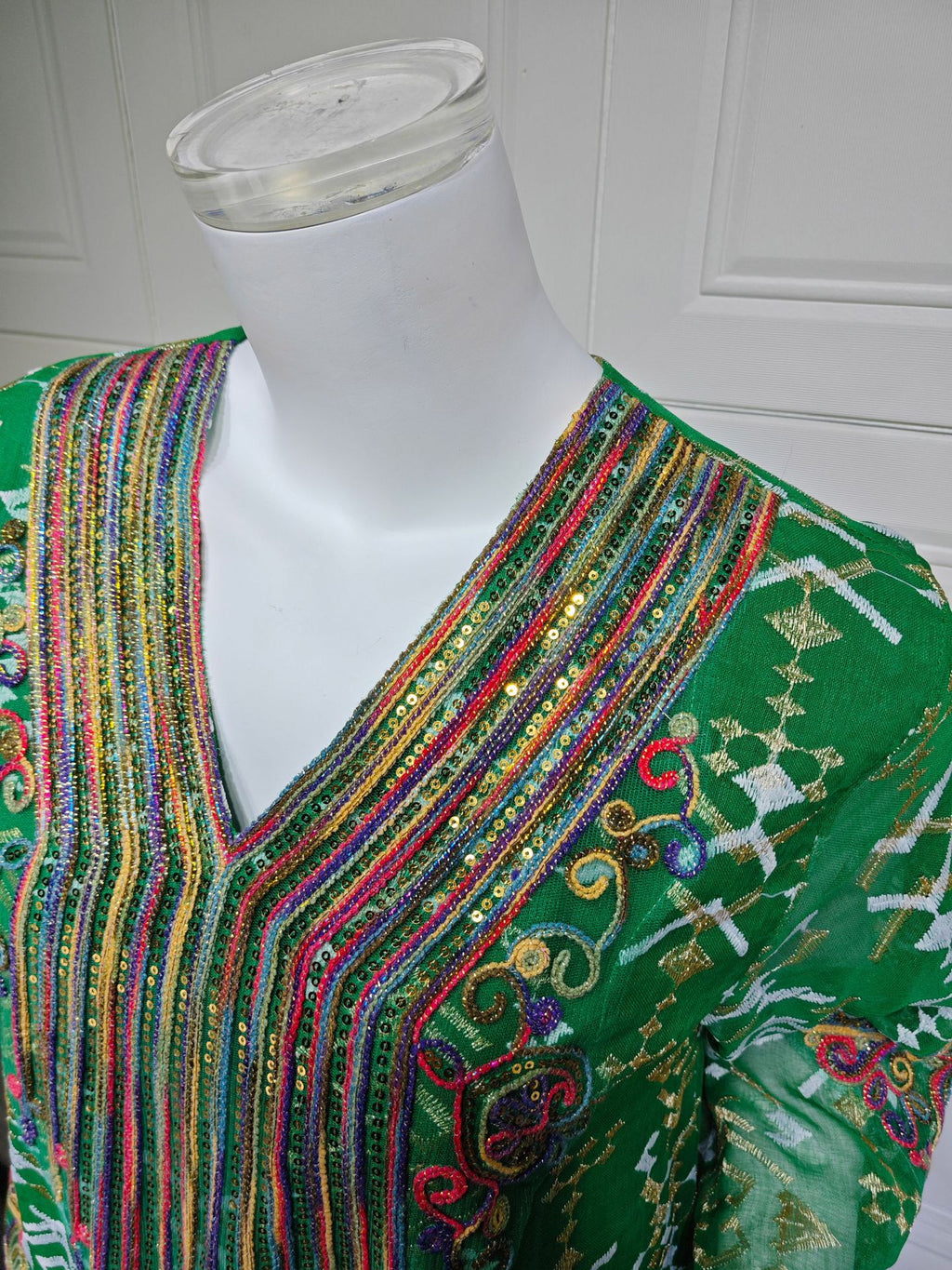 Embroidered Applique Maxi Dress