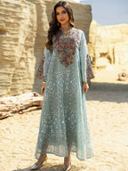 Mesh Patchwork Maxi Dress