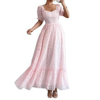 Pink Embroidered Maxi Dress, Plus Size
