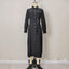 Black Button-Front Shirt Maxi Dress