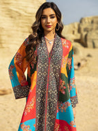 Rhinestone Printed Maxi Dress