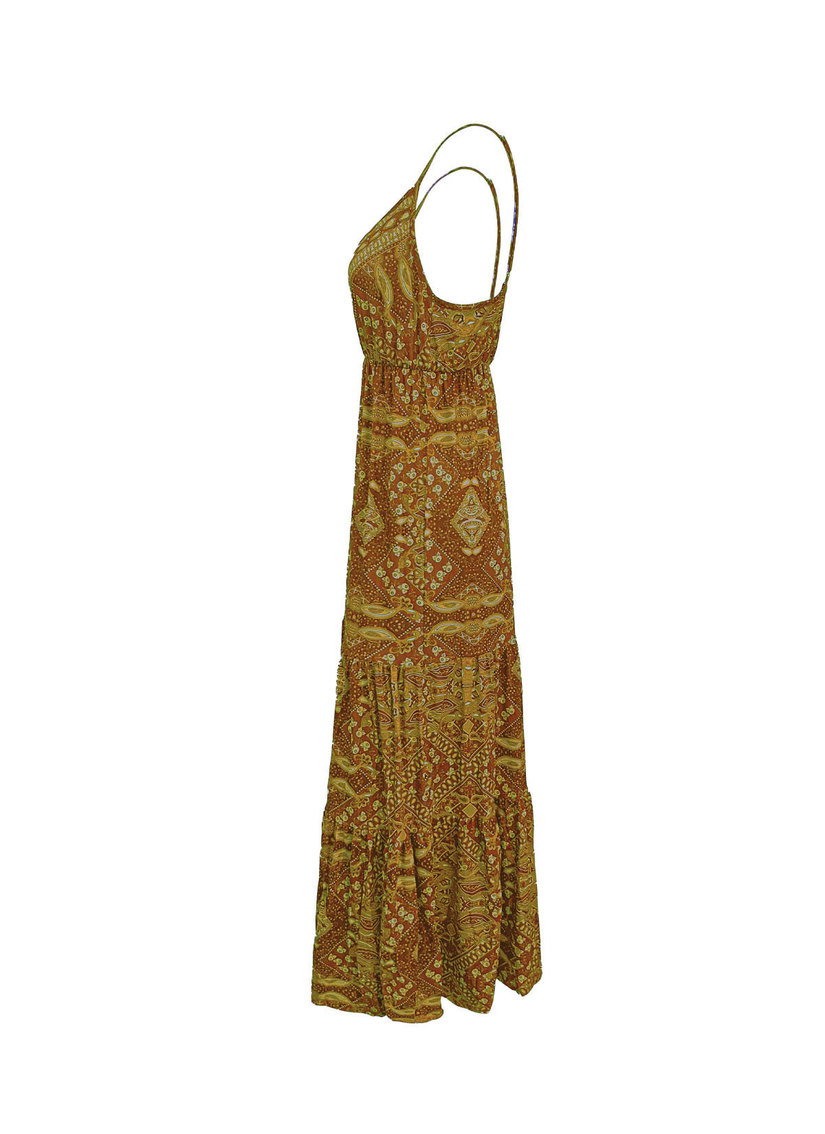 Floral Print V-Neck Maxi Dress