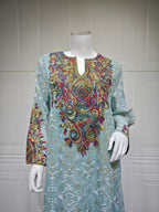 Mesh Patchwork Maxi Dress