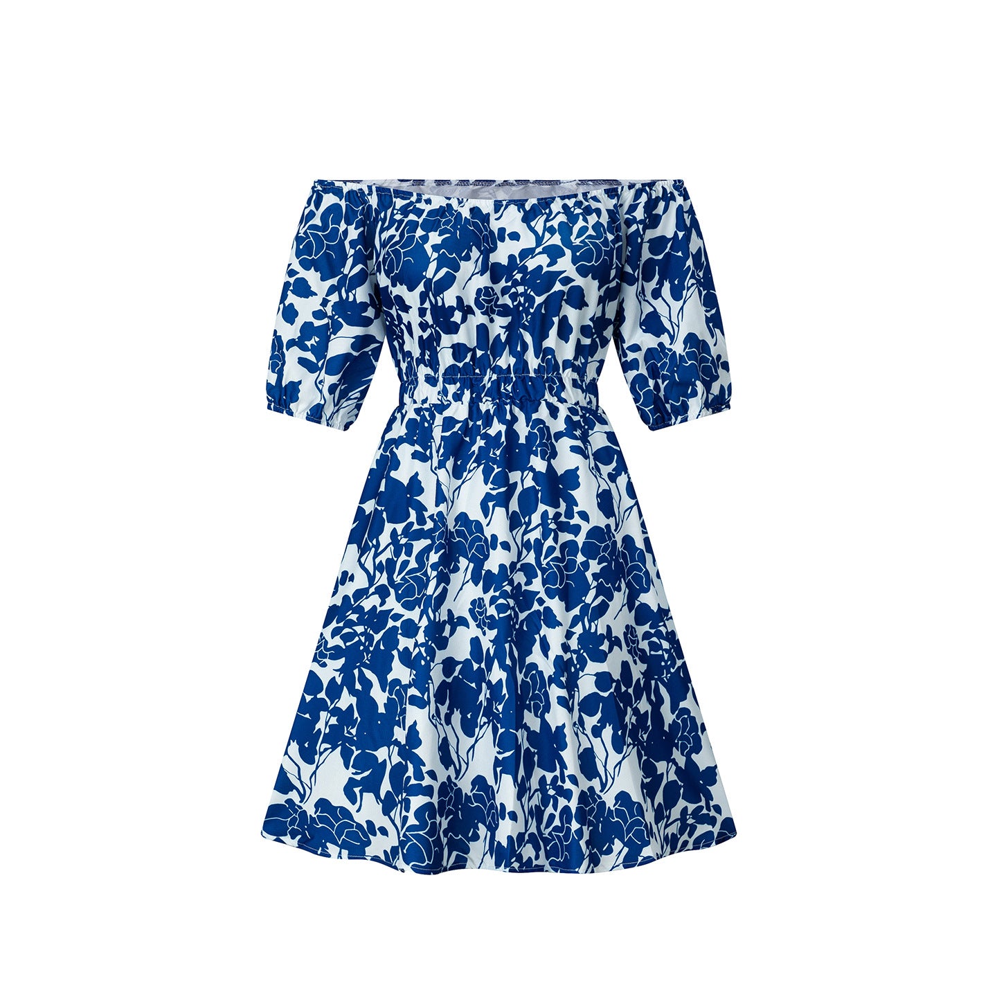 Floral Short-Sleeve Mini Dress