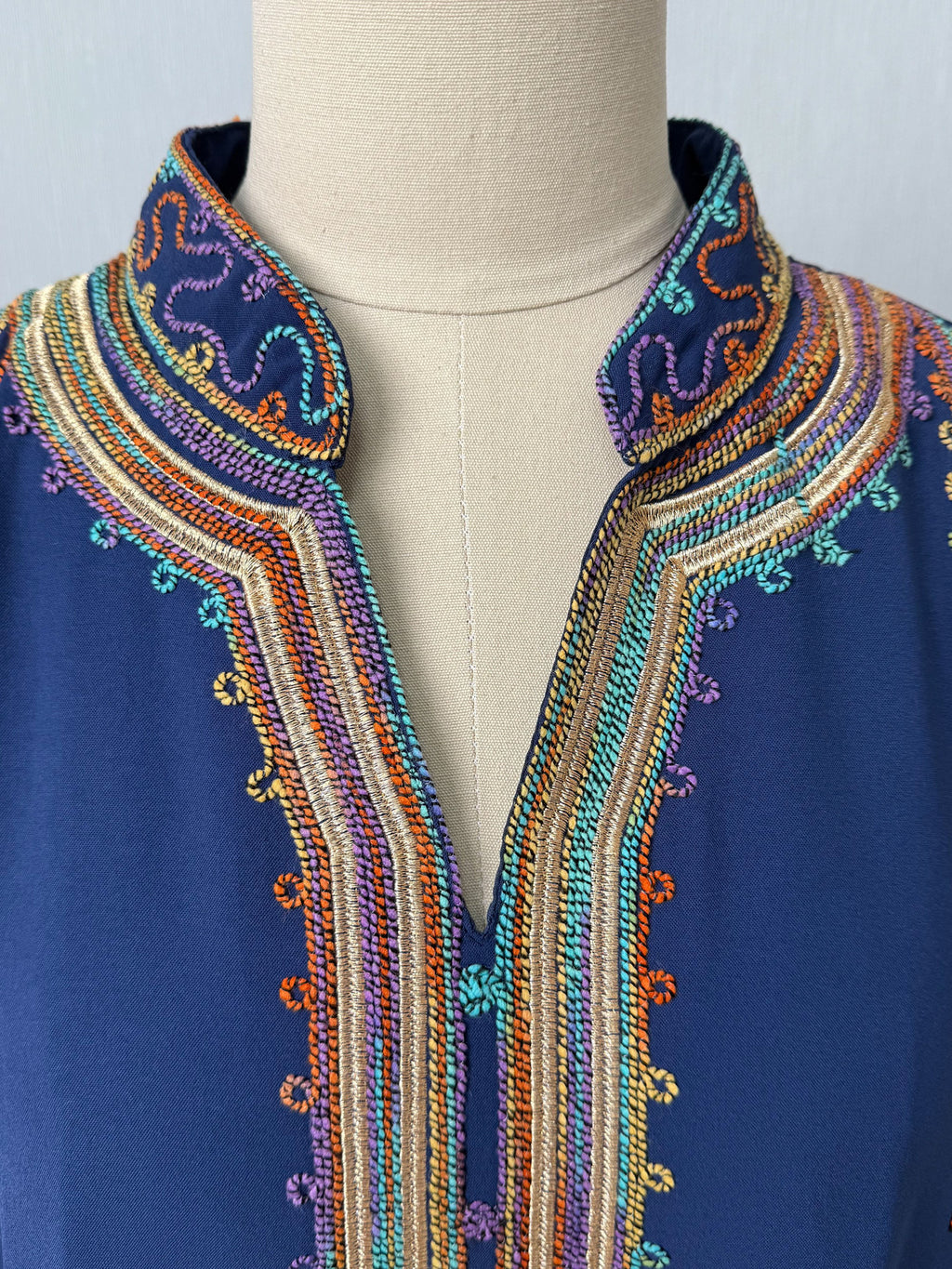 Embroidered Robe Dress