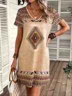 Geometric Print Mini Dress