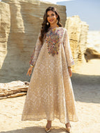 Mesh Patchwork Maxi Dress
