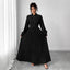 Plus-Size Black Pleated Maxi Dress