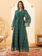 Two-Piece Mesh Maxi Dress
