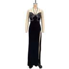 Diamond-Studded Strapless Maxi Dress for women with a strapless design
