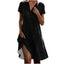 Polka Dot Summer Dress for women with V neck and short sleeves
