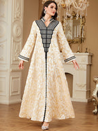 Apricot Embroidered Maxi Dress