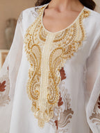 Round-Neck Long-Sleeve Maxi Dress