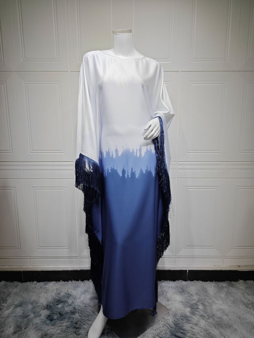 Fringe Print Maxi Dress