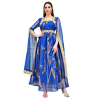 Elegant Robe Maxi Dress for women with long sleeves