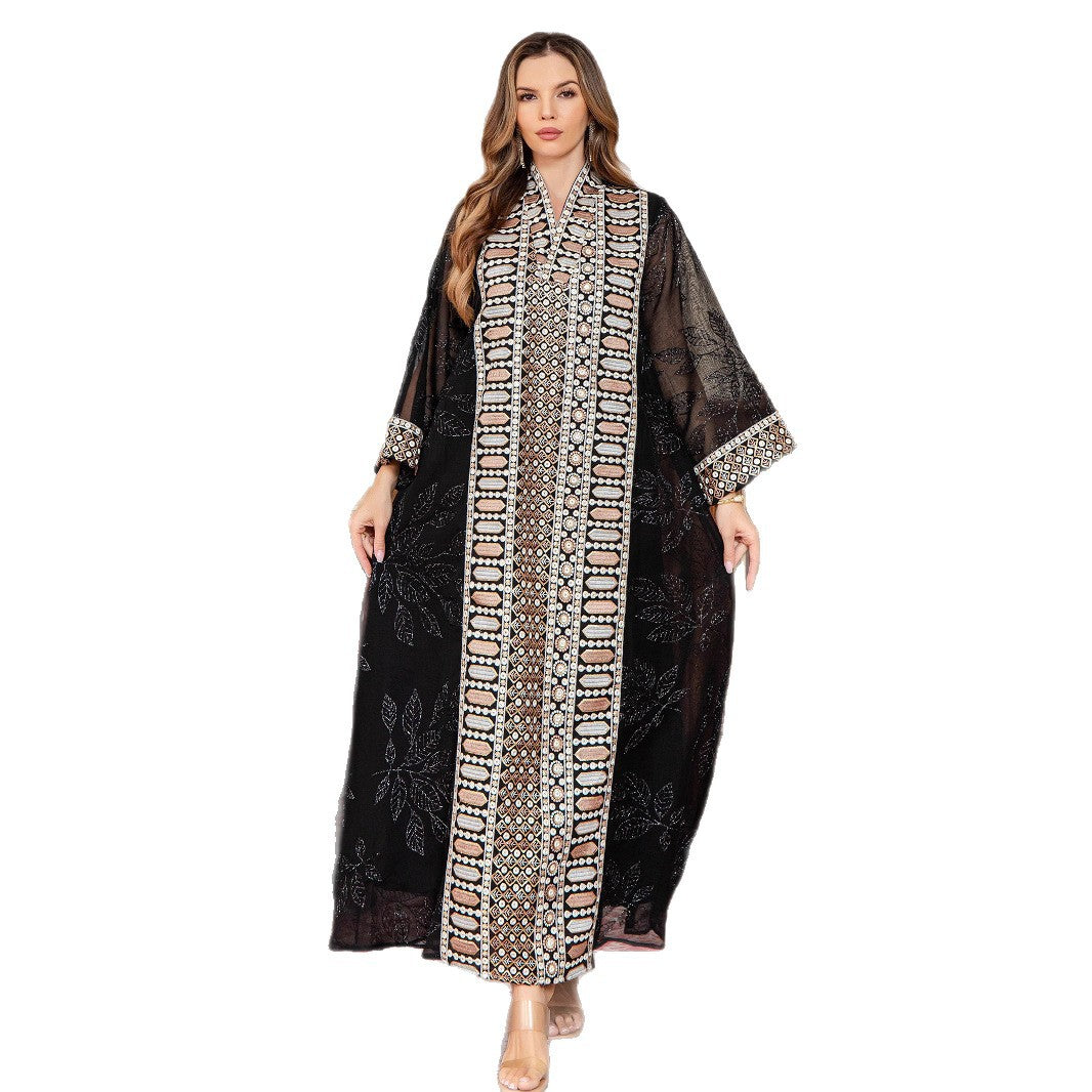Embroidered Abaya Maxi Dress Main image