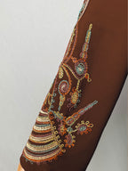 Embroidered Robe Dress