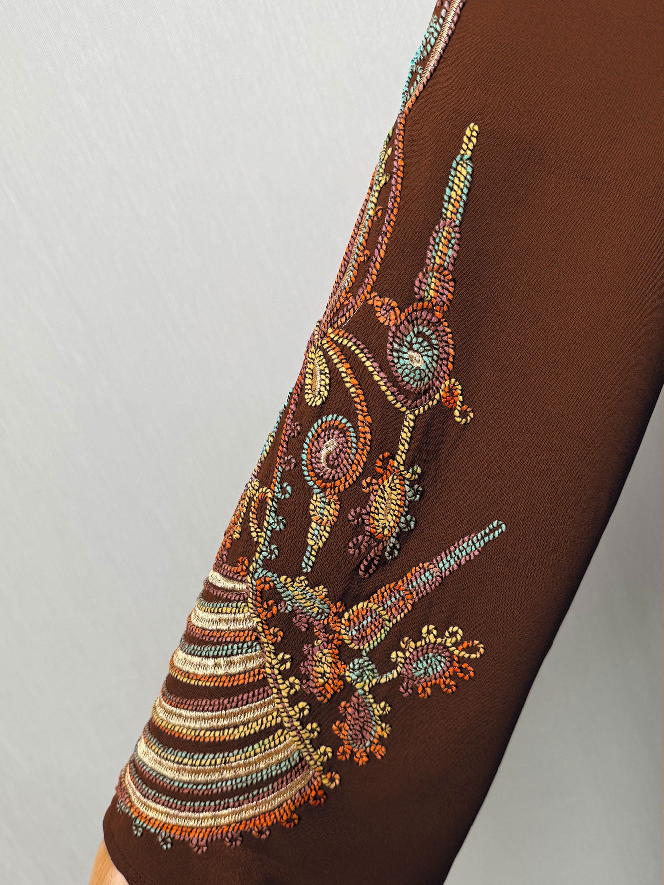 Embroidered Robe Dress