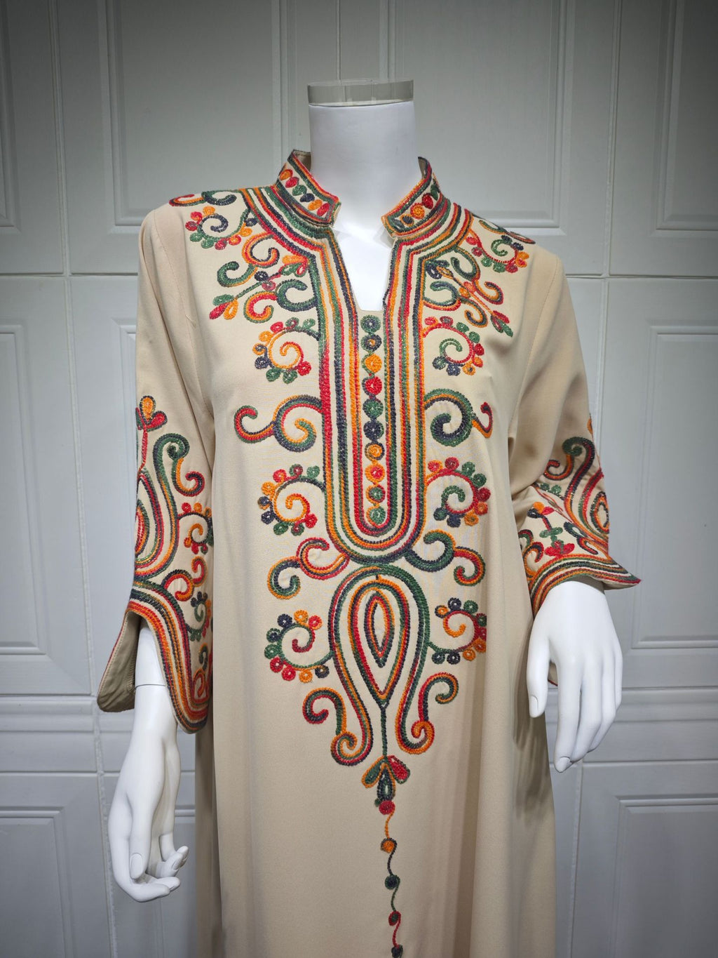 Embroidered Pullover Maxi Dress