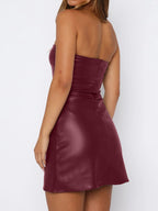 One-shoulder bodycon mini dress, evening party dress by Vilmere