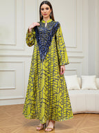 Yellow Sequin Tassel Maxi Dress