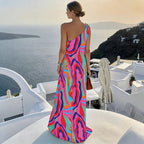 Rose Pink Off-Shoulder Maxi Dress