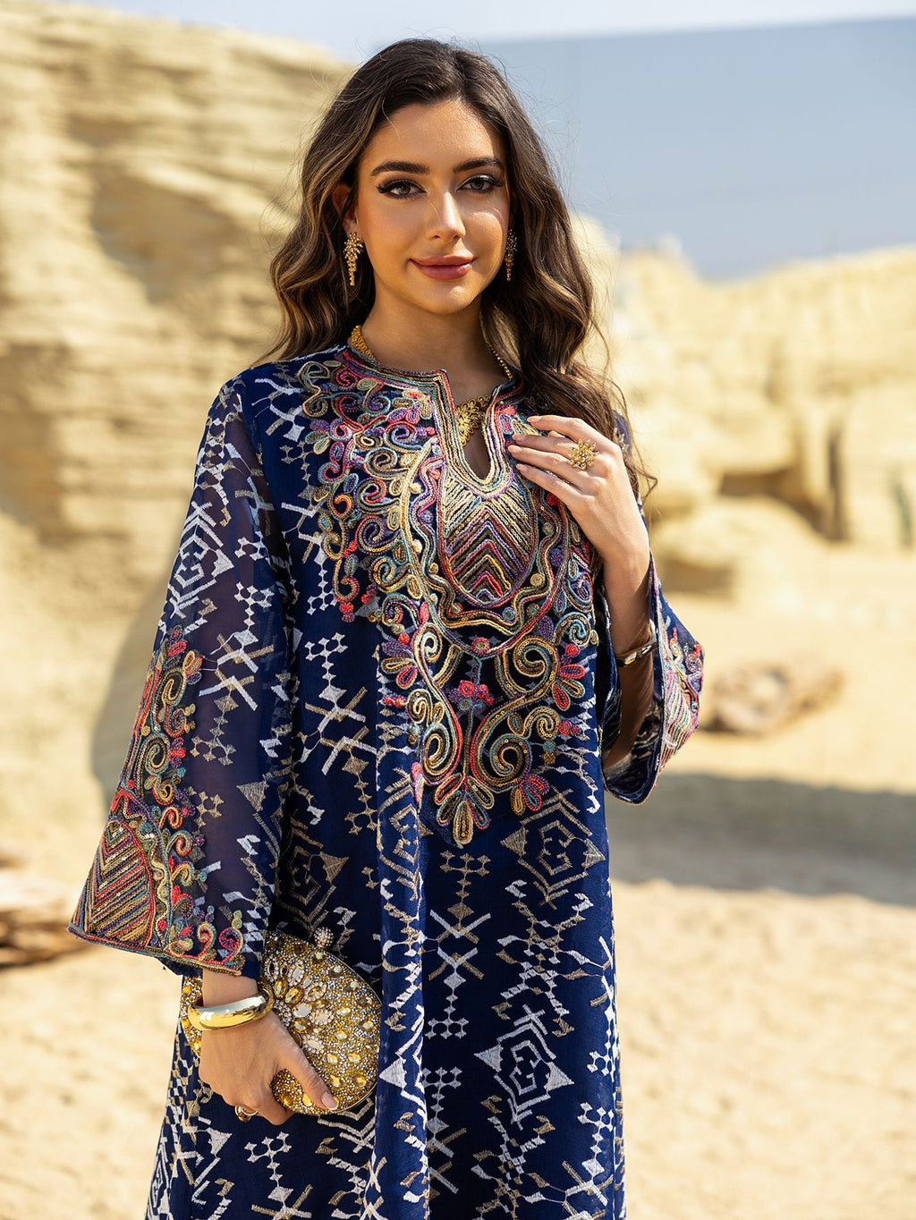 Mesh Patchwork Maxi Dress