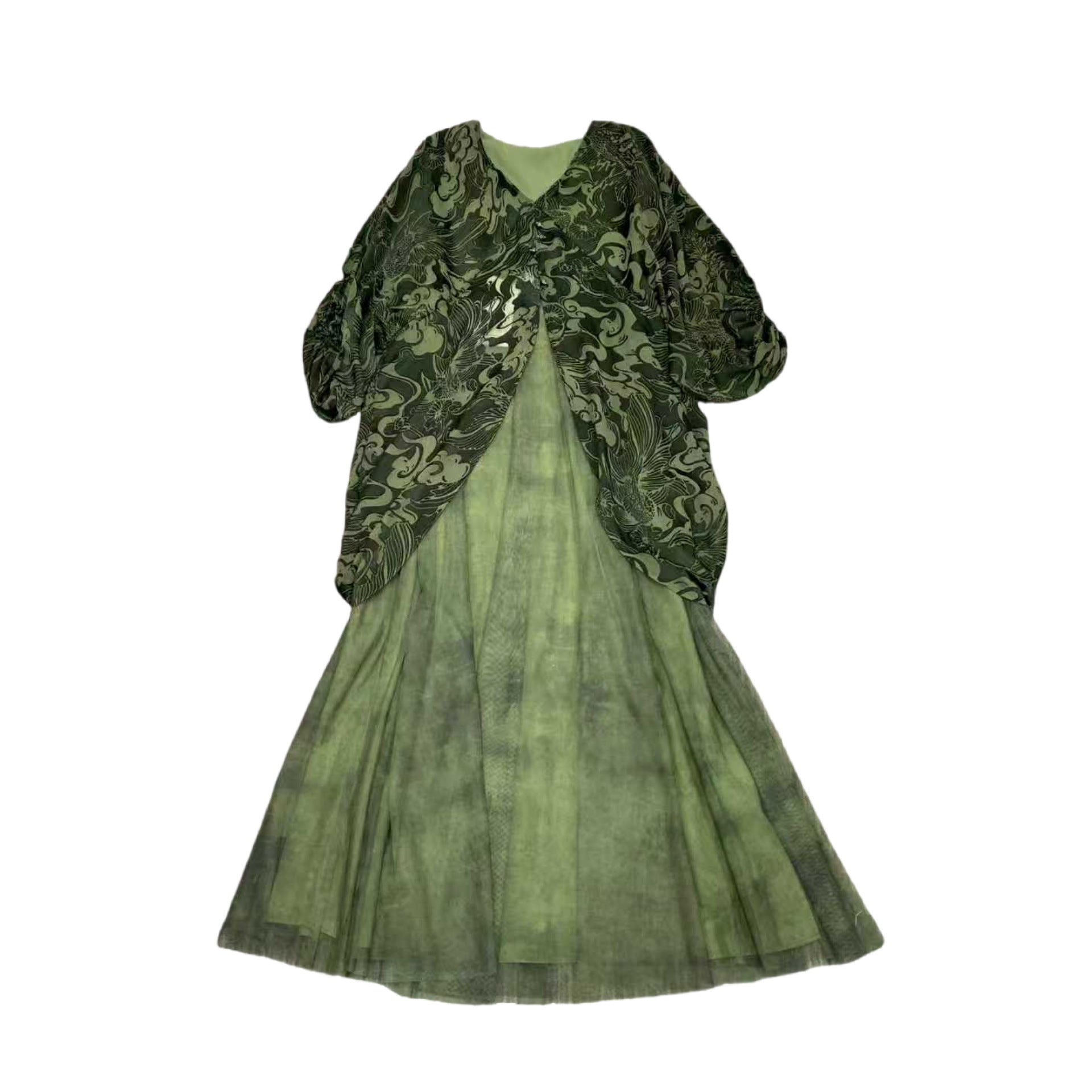 Woven Burnout Floral Printed Casual Dress for Women