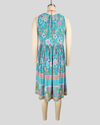 Printed V-Neck Midi Dress