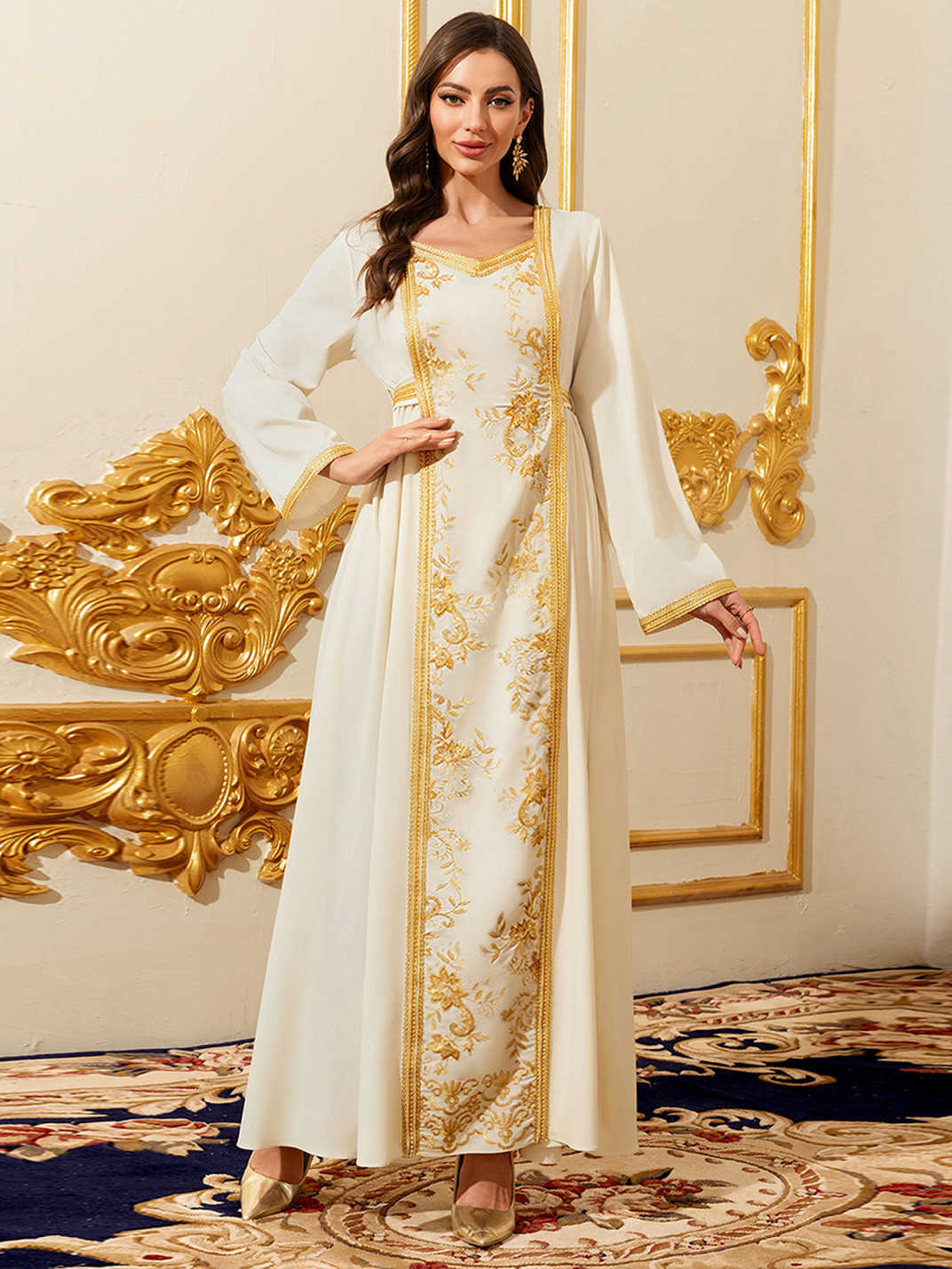 Champagne Robe Maxi Dress