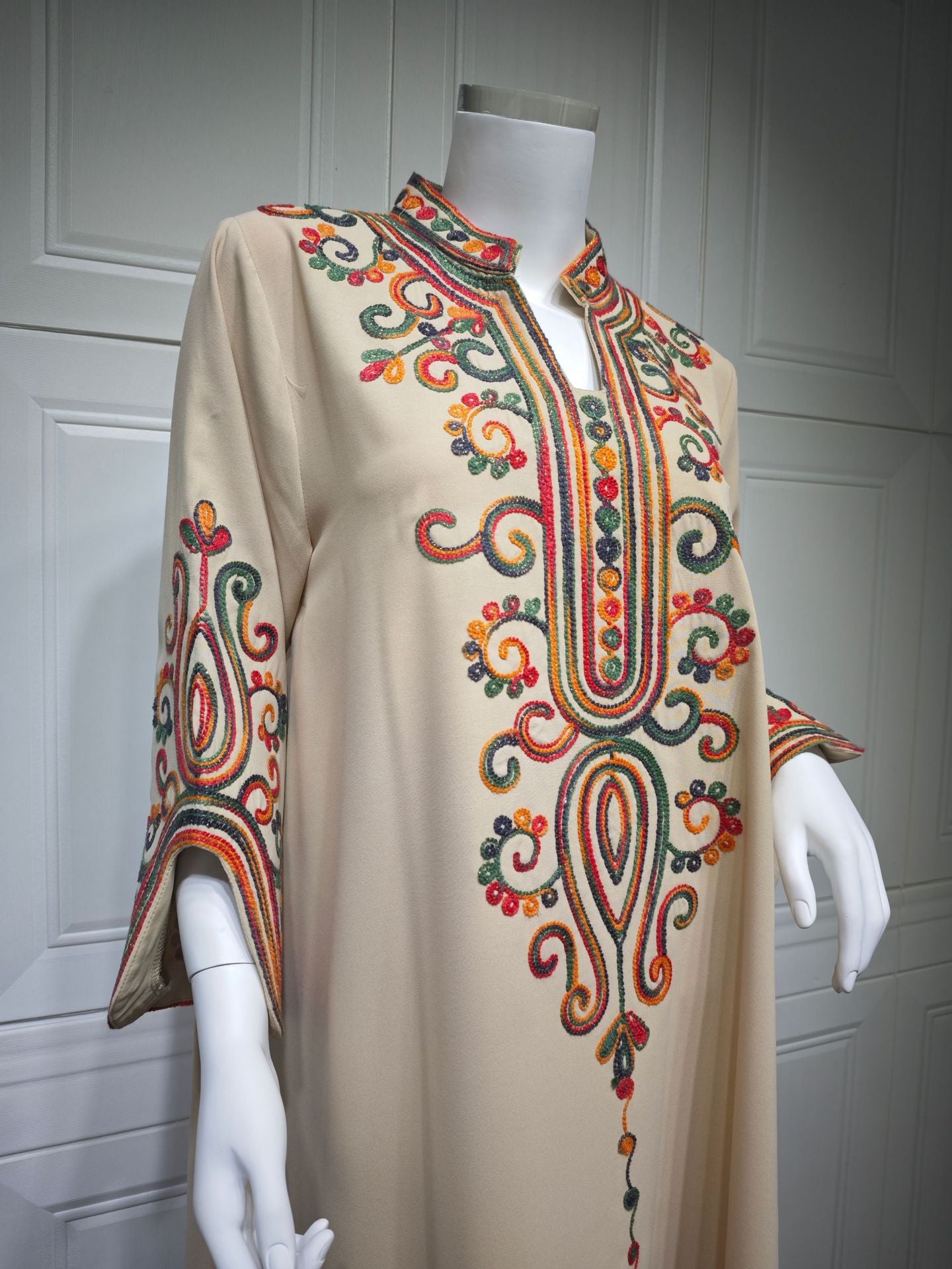 Embroidered Pullover Maxi Dress