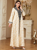 Apricot Embroidered Maxi Dress