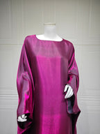 Shiny Satin Belted Maxi Dress
