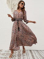 Printed A-Line Maxi Dress