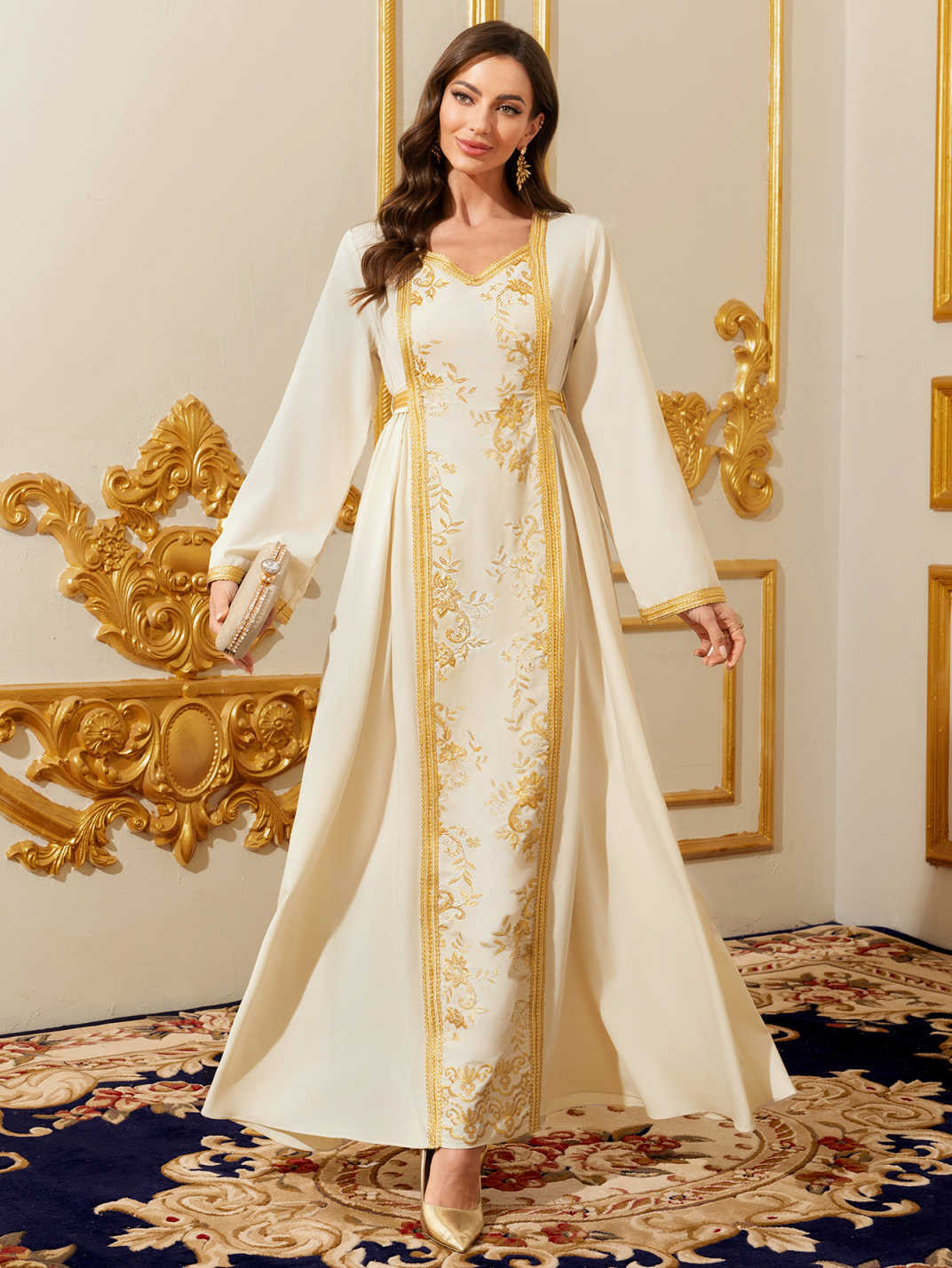 Champagne Robe Maxi Dress