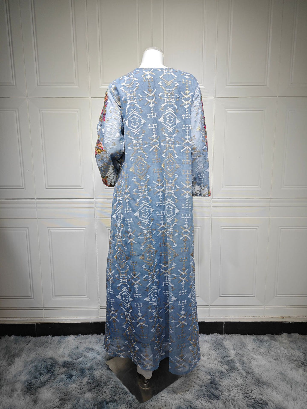 Embroidered Applique Maxi Dress