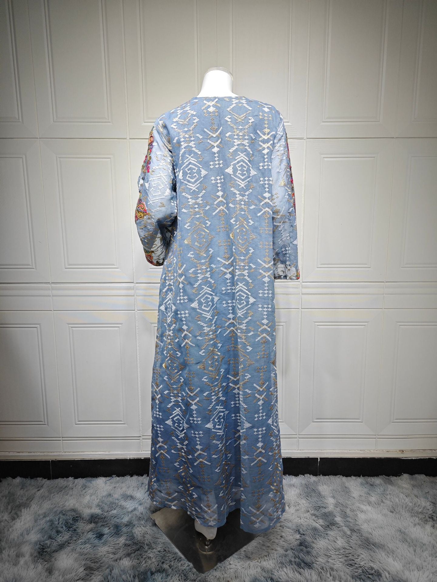 Embroidered Applique Maxi Dress