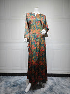 Printed Rhinestone Maxi Dress