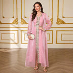 Two-Layer Cardigan Maxi Dress