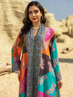 Rhinestone Printed Maxi Dress