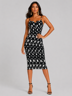 Polka Dot Pleated Midi Dress