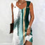 Sleeveless V-Neck Midi Dress, Metal Ring