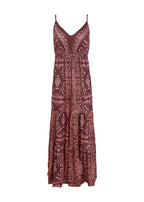 Floral Print V-Neck Maxi Dress