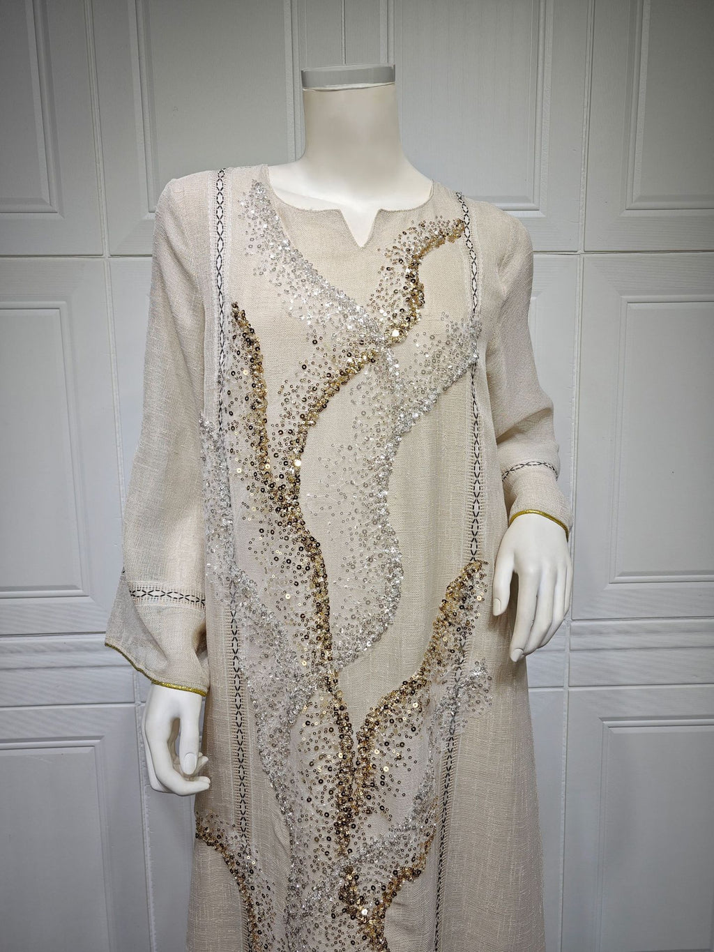 Sequin Mesh Maxi Dress