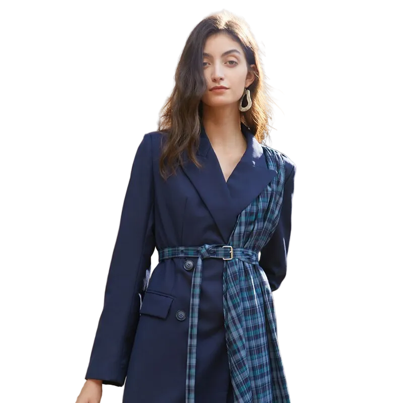 Lace-Up V-Neck A-Line Dress for women with long sleeves Main image