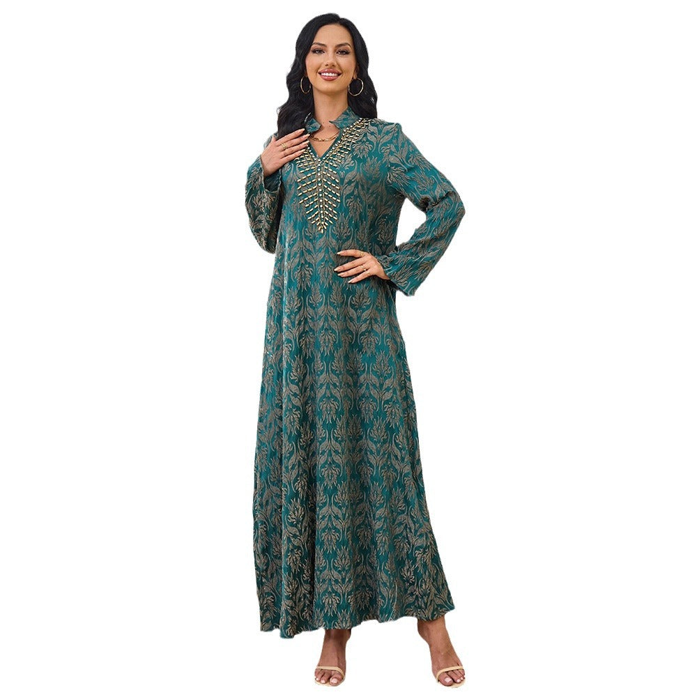 V-Neck Long-Sleeve Maxi Dress Main image