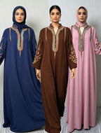 Embroidered Robe Dress
