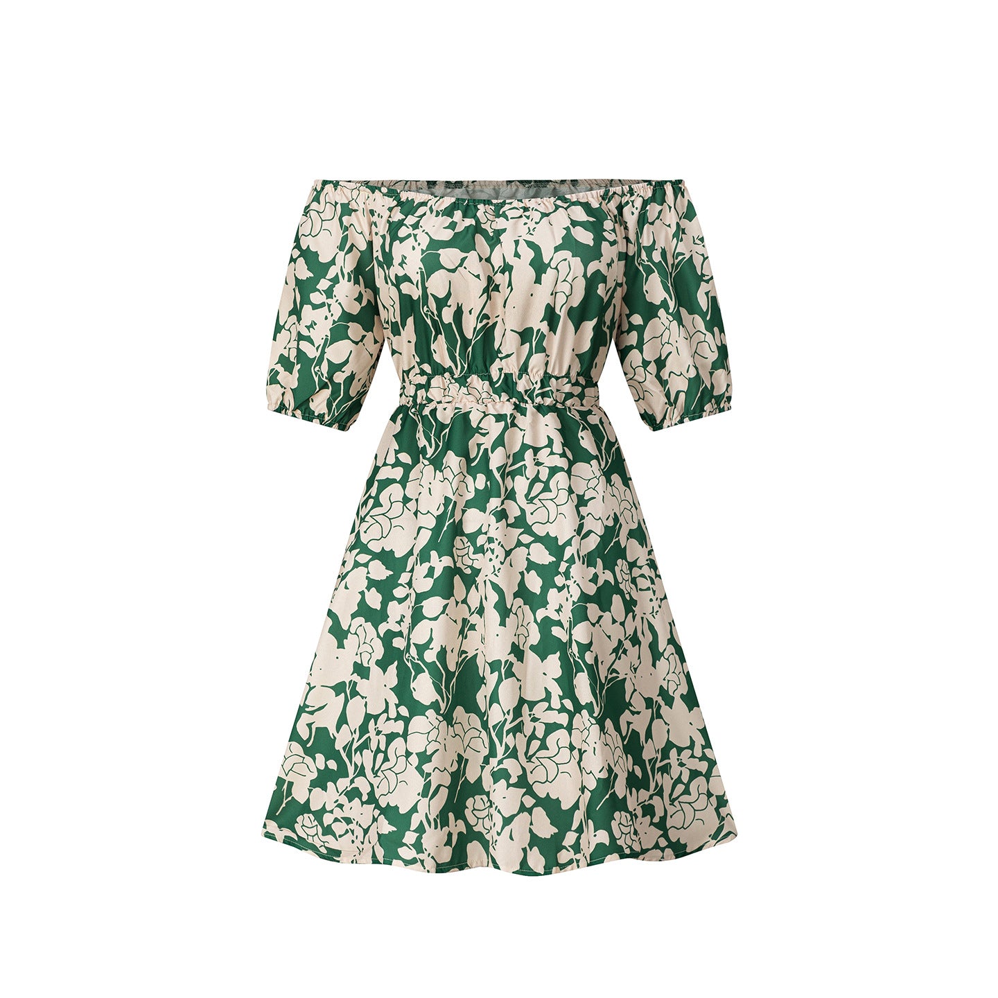 Floral Short-Sleeve Mini Dress