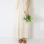 Double-Layered A-Line Maxi Skirt for Women, One Size