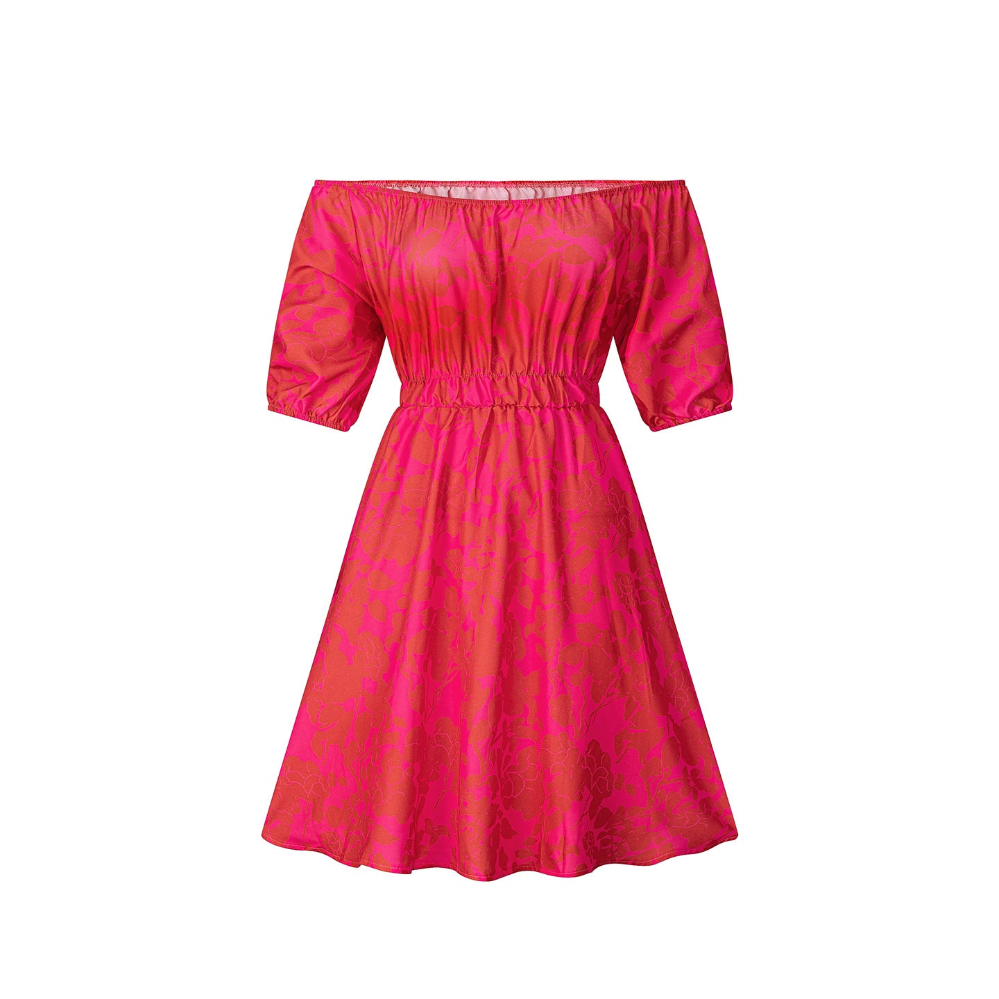 Floral Short-Sleeve Mini Dress